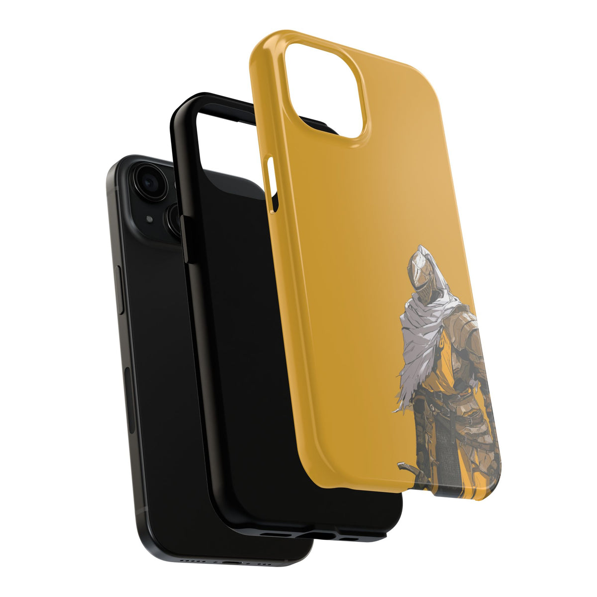 Knight Warrior Phone Case — Yellow Armor Protective Tough Case