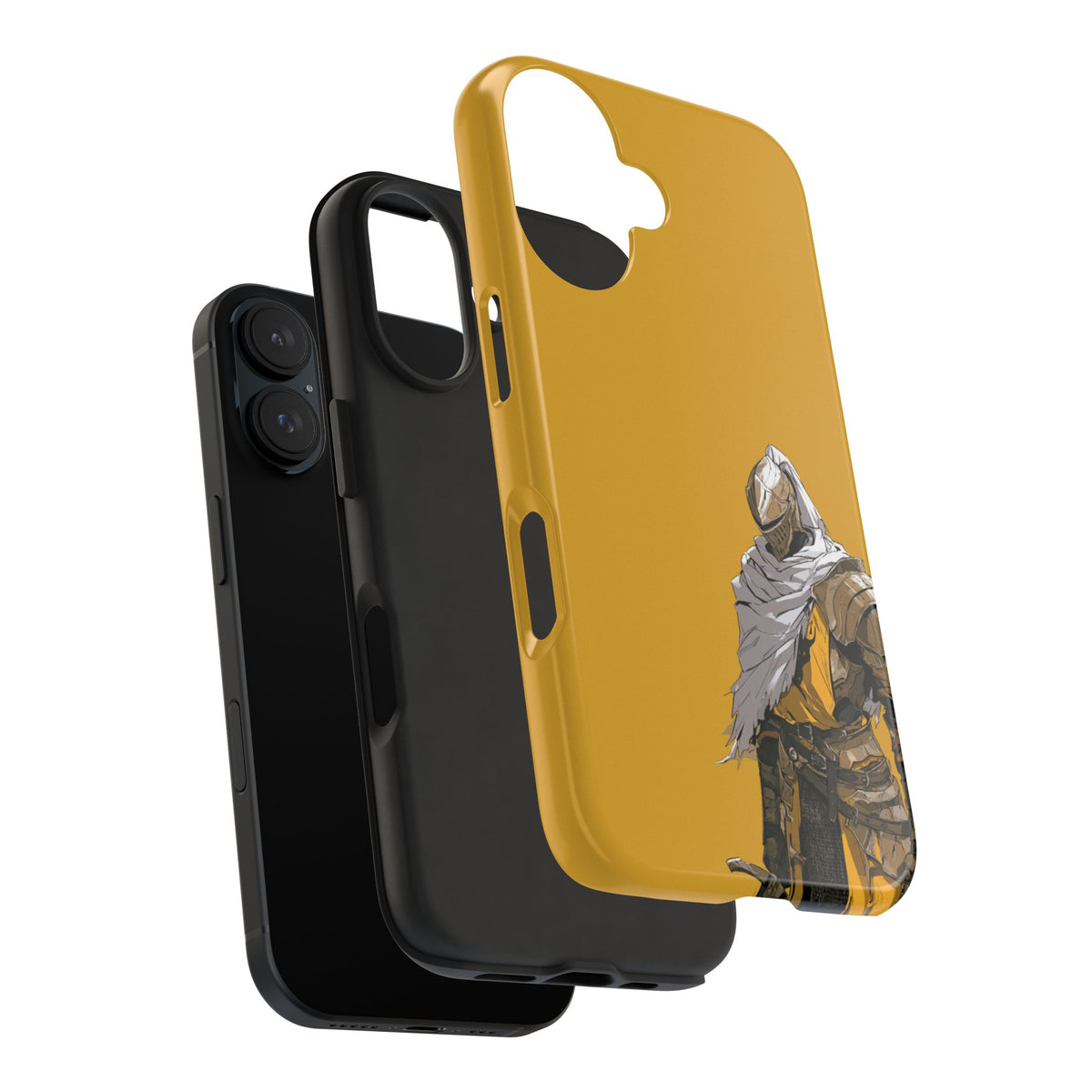 Knight Warrior Phone Case — Yellow Armor Protective Tough Case