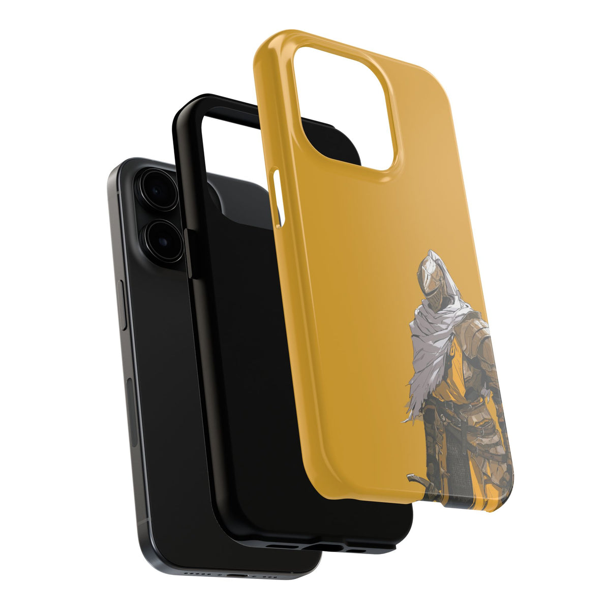 Knight Warrior Phone Case — Yellow Armor Protective Tough Case