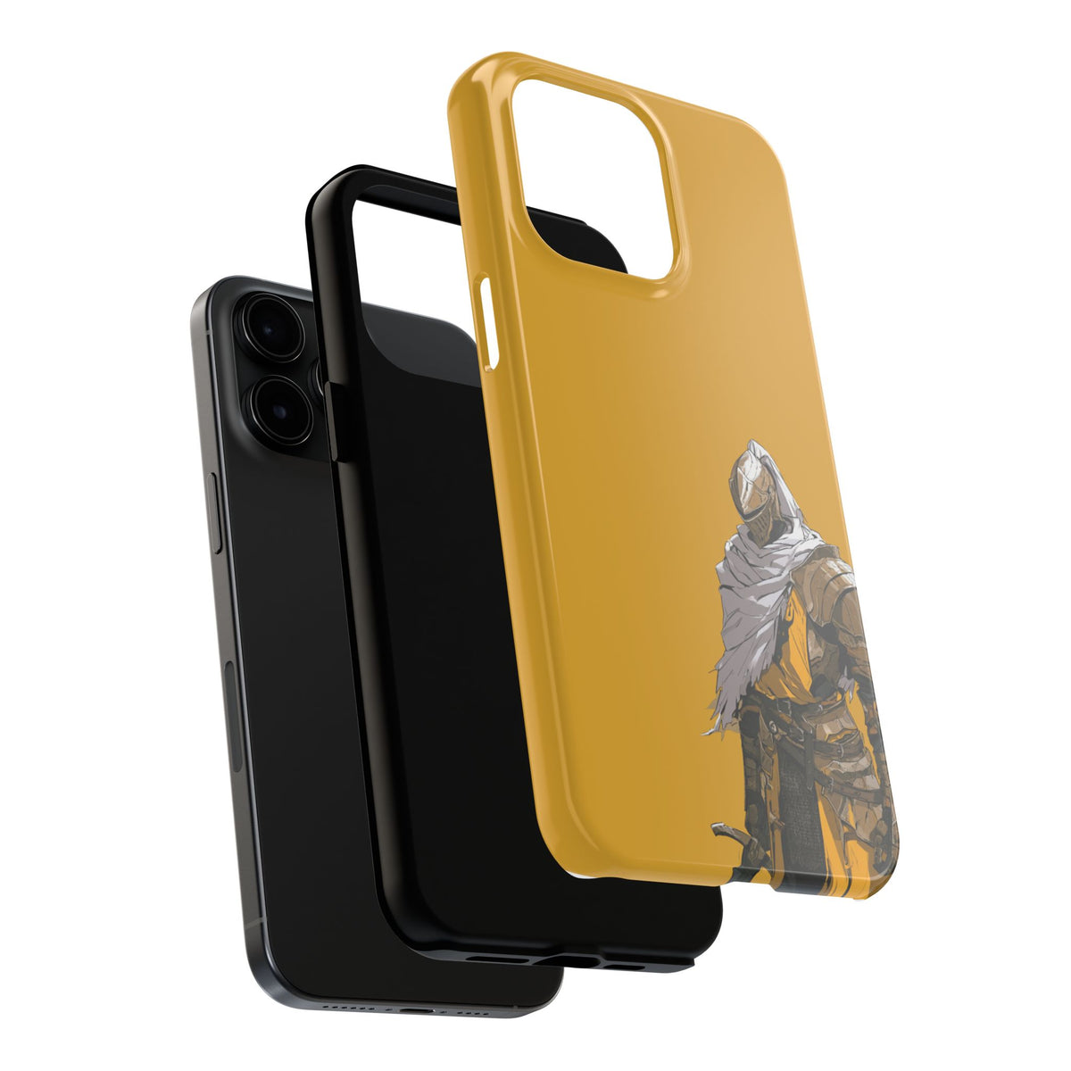 Knight Warrior Phone Case — Yellow Armor Protective Tough Case