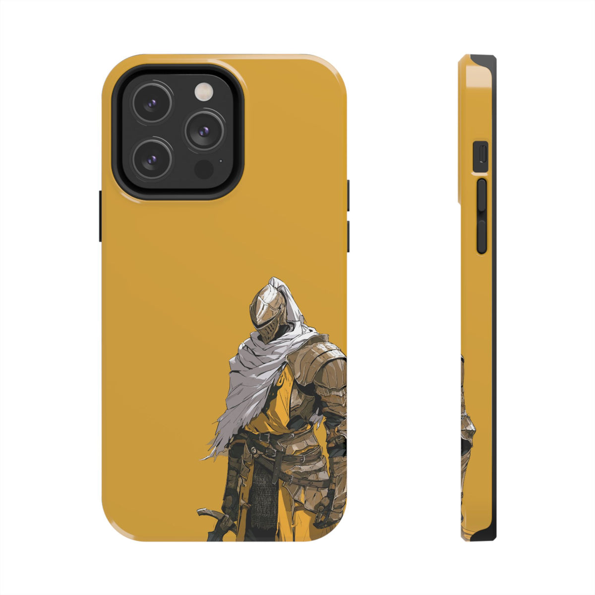Knight Warrior Phone Case — Yellow Armor Protective Tough Case