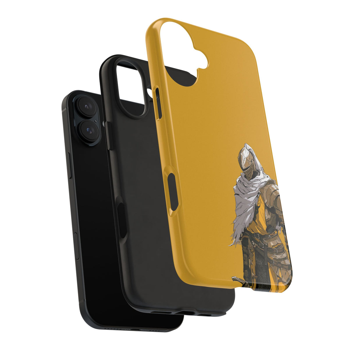 Knight Warrior Phone Case — Yellow Armor Protective Tough Case