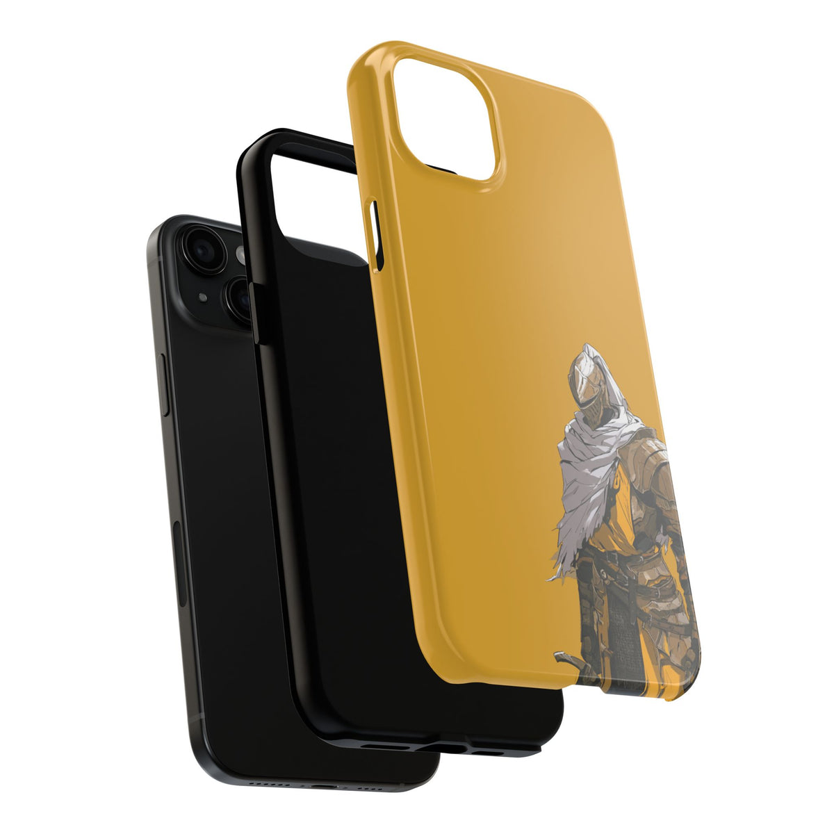 Knight Warrior Phone Case — Yellow Armor Protective Tough Case