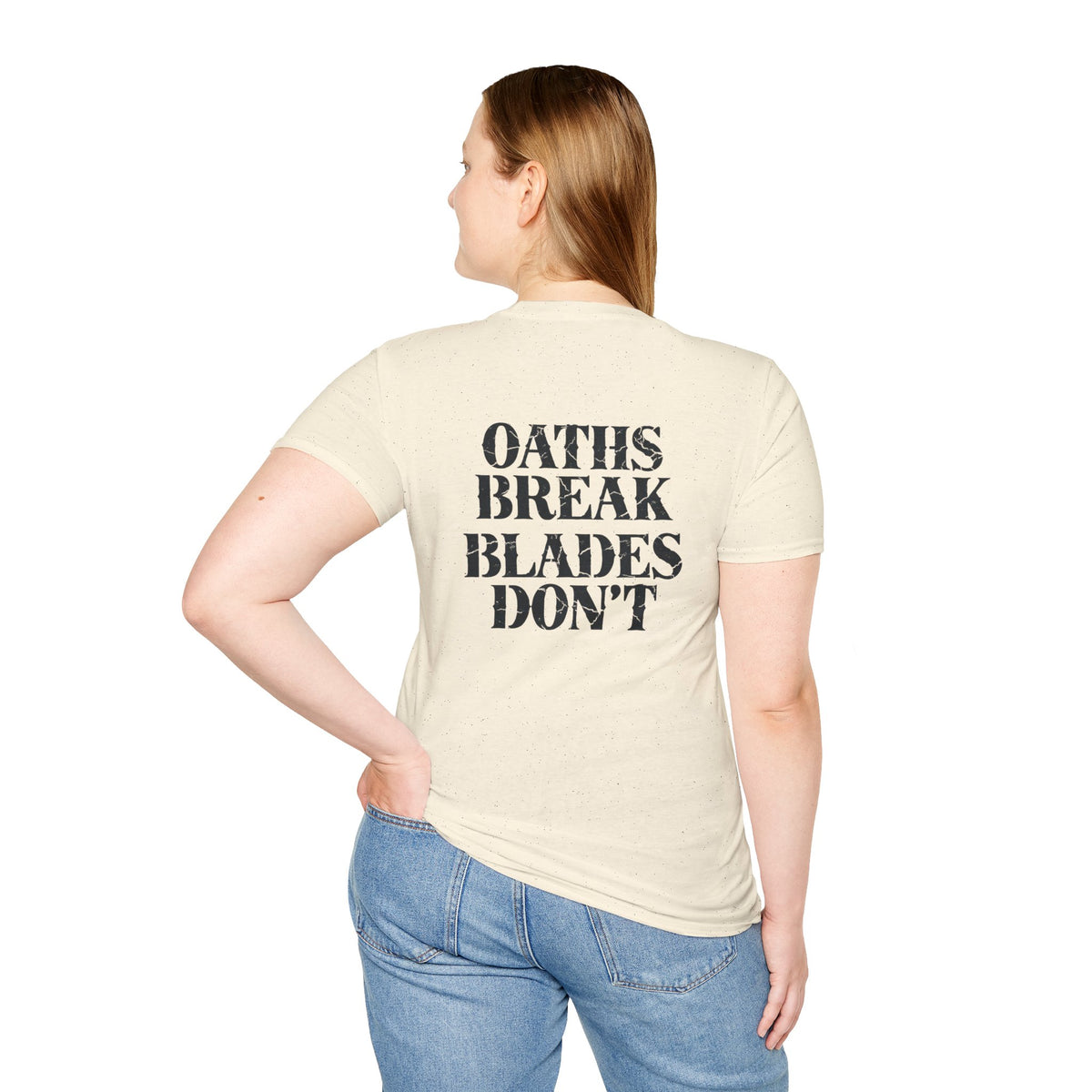 Knight Soldier T-Shirt — 'Oaths Break, Blades Don't' Graphic Tee