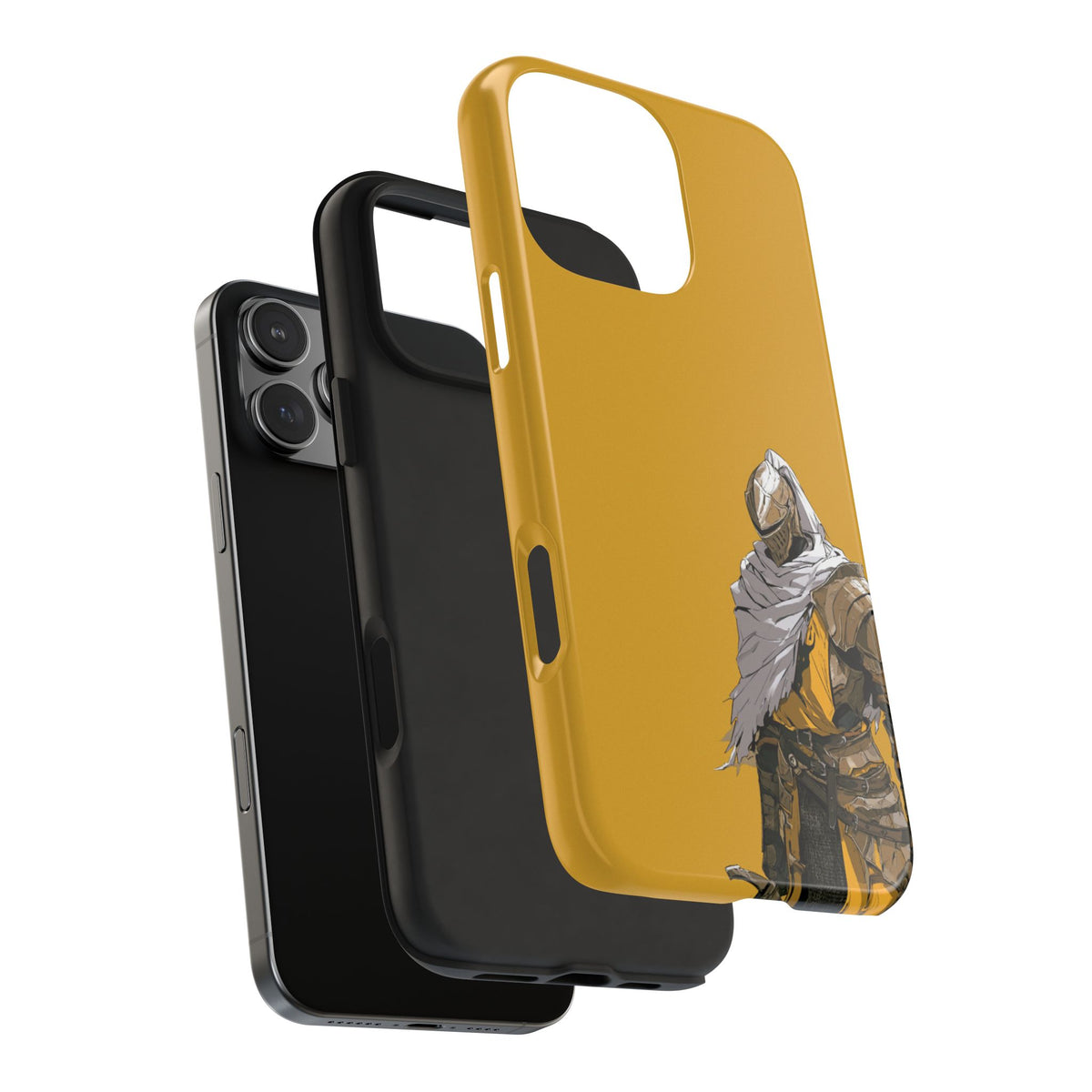 Knight Warrior Phone Case — Yellow Armor Protective Tough Case