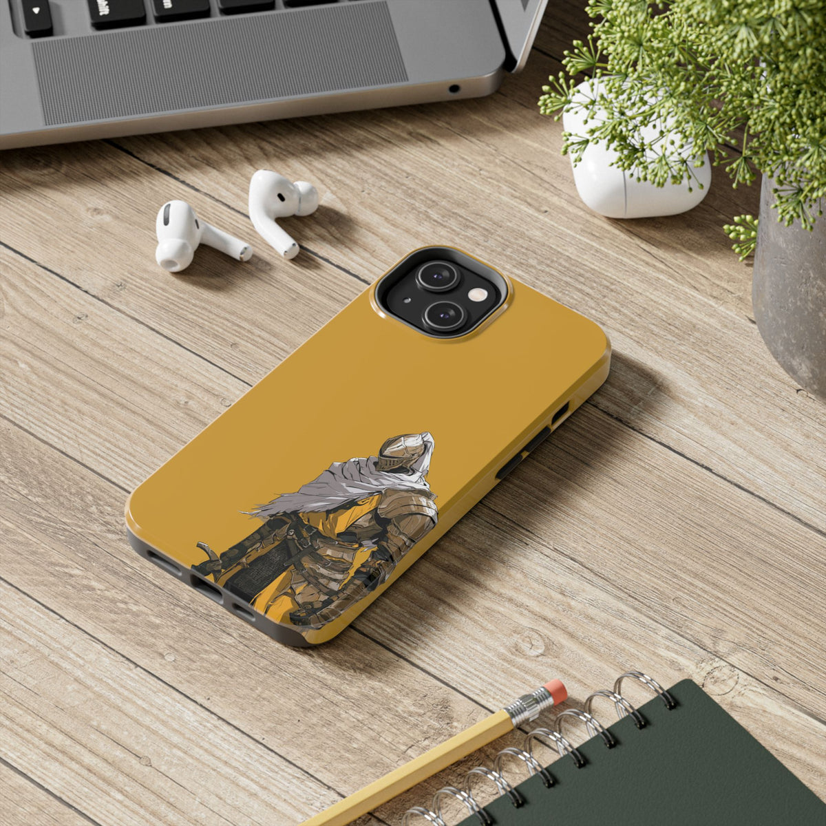 Knight Warrior Phone Case — Yellow Armor Protective Tough Case