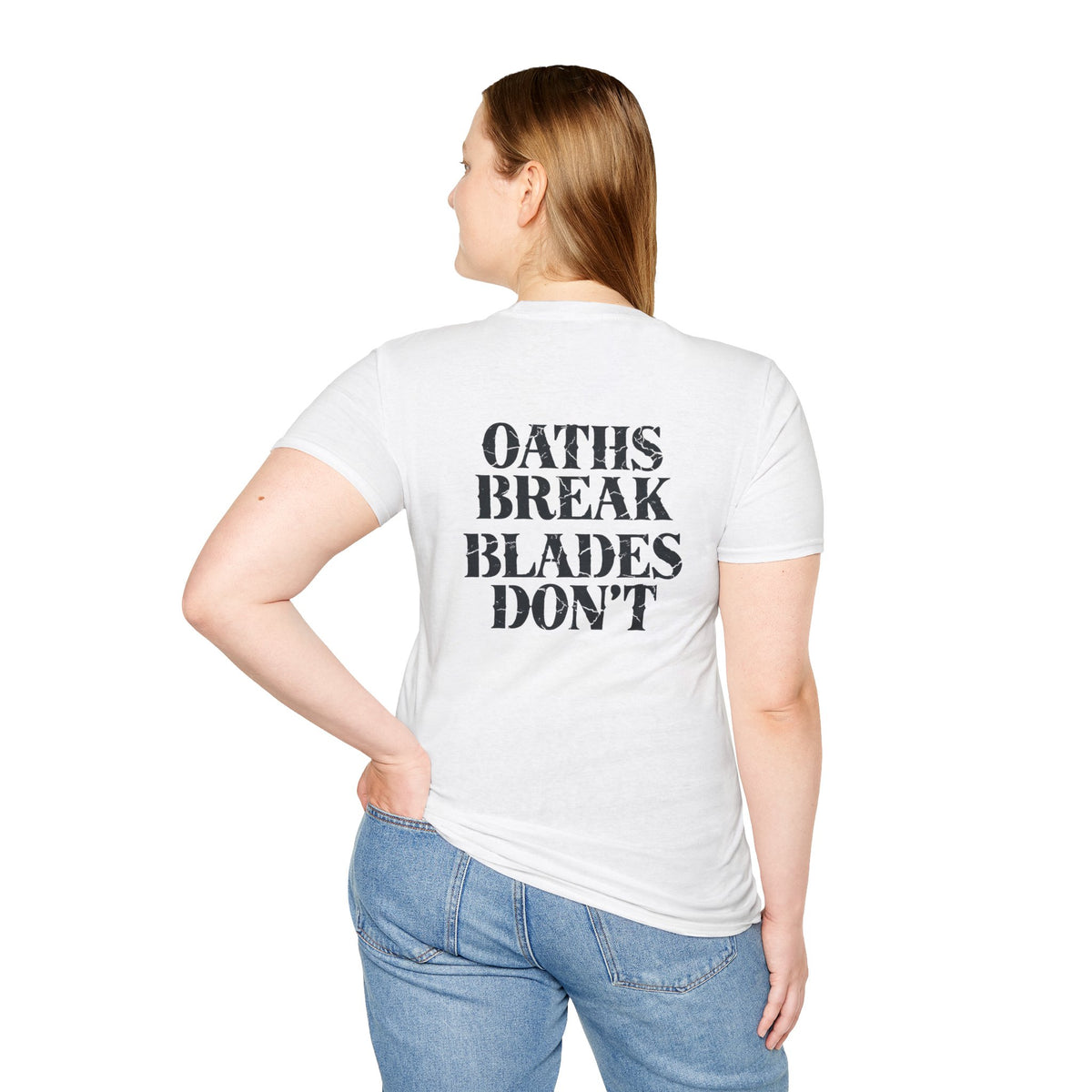 Knight Soldier T-Shirt — 'Oaths Break, Blades Don't' Graphic Tee